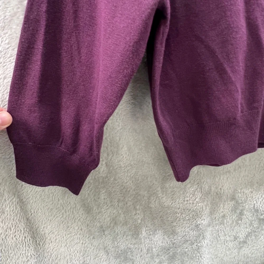 Zenana Outfitters 1X Purple V-Neck Button‎ Front Cardigan Layering Spring Fall